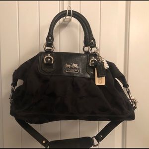 Black and Silver Coach Purse